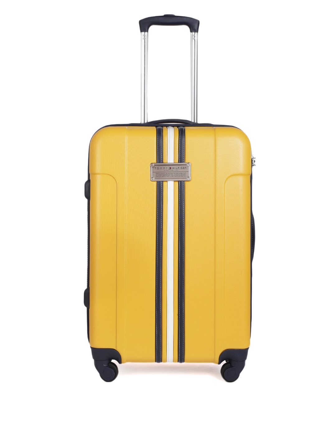 Buy Tommy Hilfiger Unisex Yellow Hard Luggage Trolley Bag - Trolley Bag ...