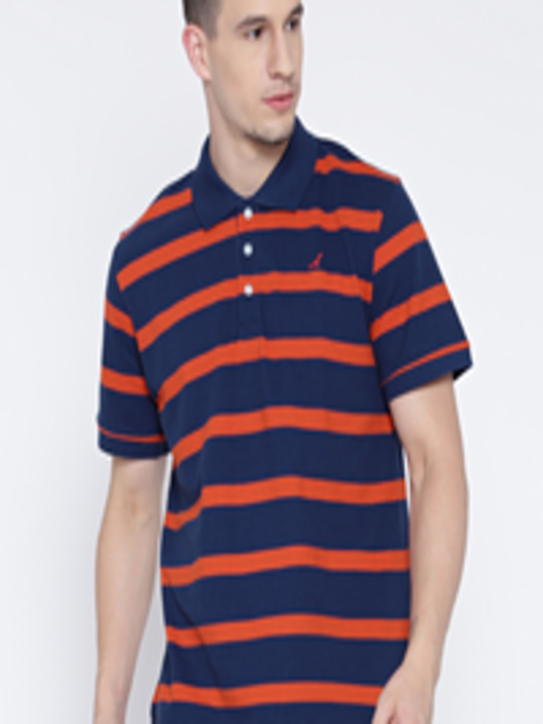 Buy American Crew Men Blue Striped Polo T Shirt - Tshirts for Men ...