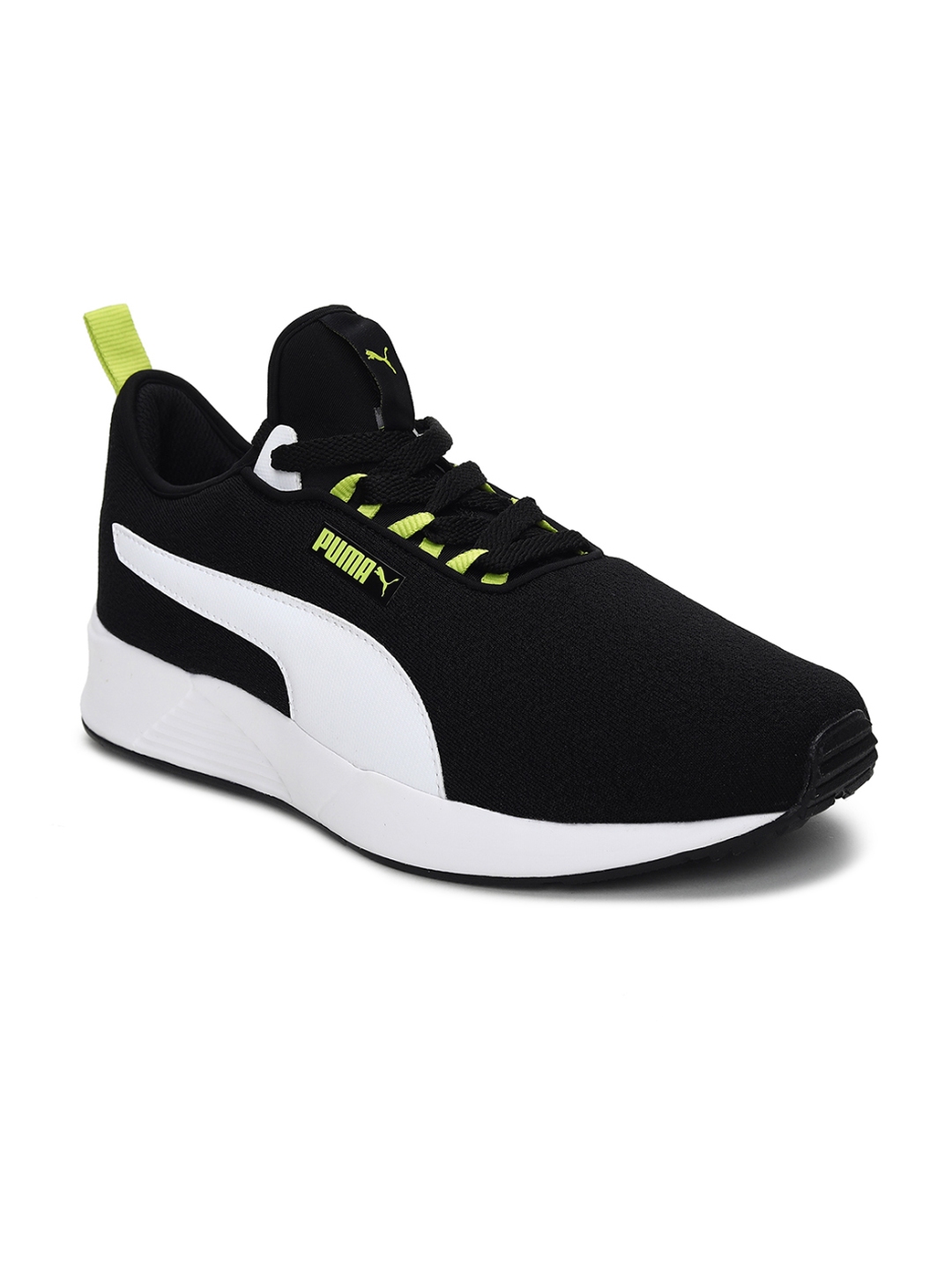 Buy Puma Men Black & Fluoresent Green Colourblocked Slip On Sneakers ...