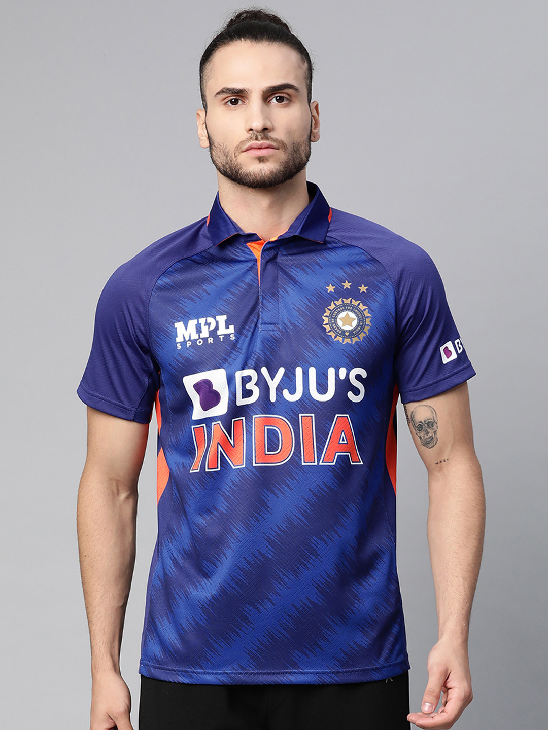Buy MPL Sports Men Blue Official Team India Fan Jersey Tshirts for