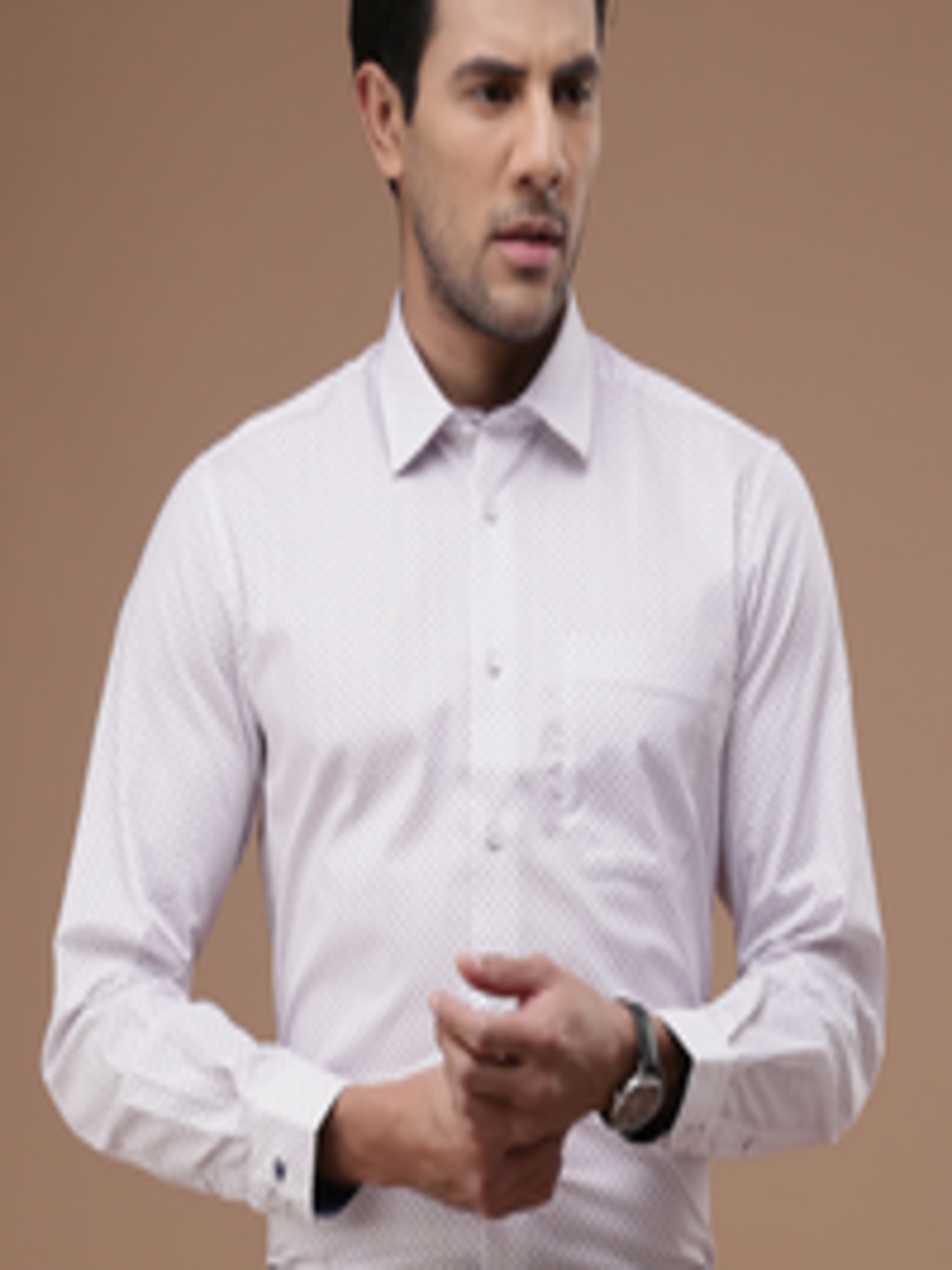 Buy Louis Philippe Men White Printed Formal Shirt - Shirts for Men 1550860 | Myntra
