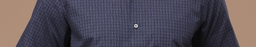 Buy Louis Philippe Men Navy Blue Checked Formal Shirt - Shirts for Men 1550974 | Myntra