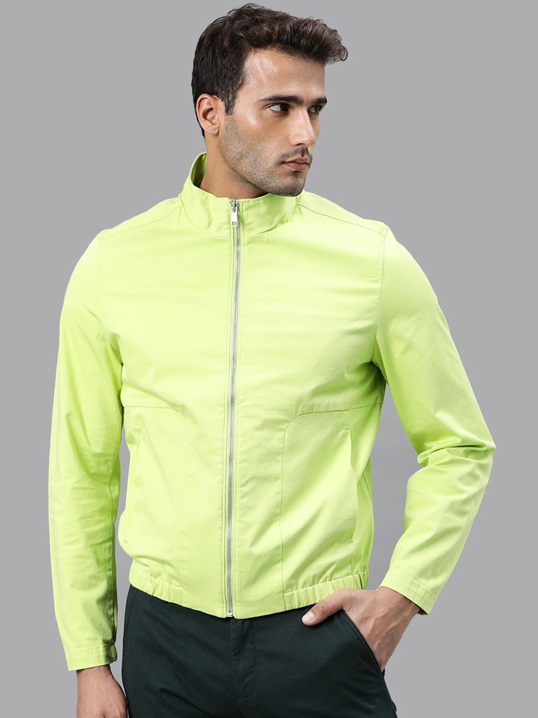 Buy RARE RABBIT Men Lime Green Lightweight Sporty Jacket - Jackets for ...