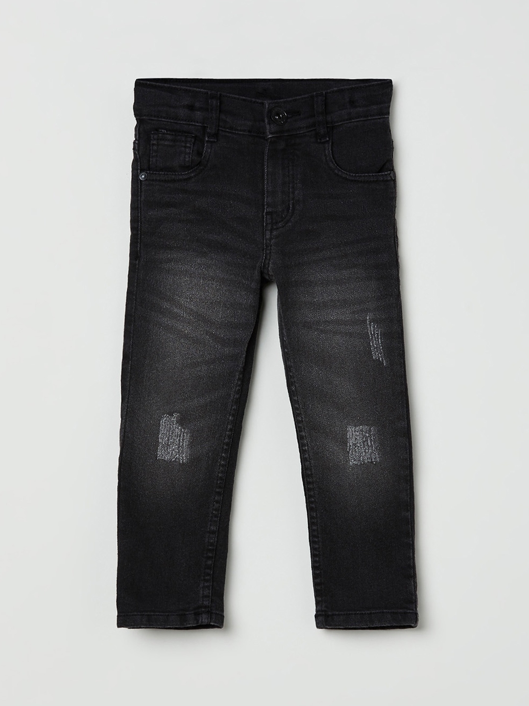boys black slim joggers