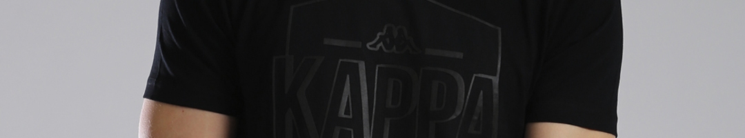Buy Kappa Men Black Printed Pure Cotton T Shirt - Tshirts for Men ...