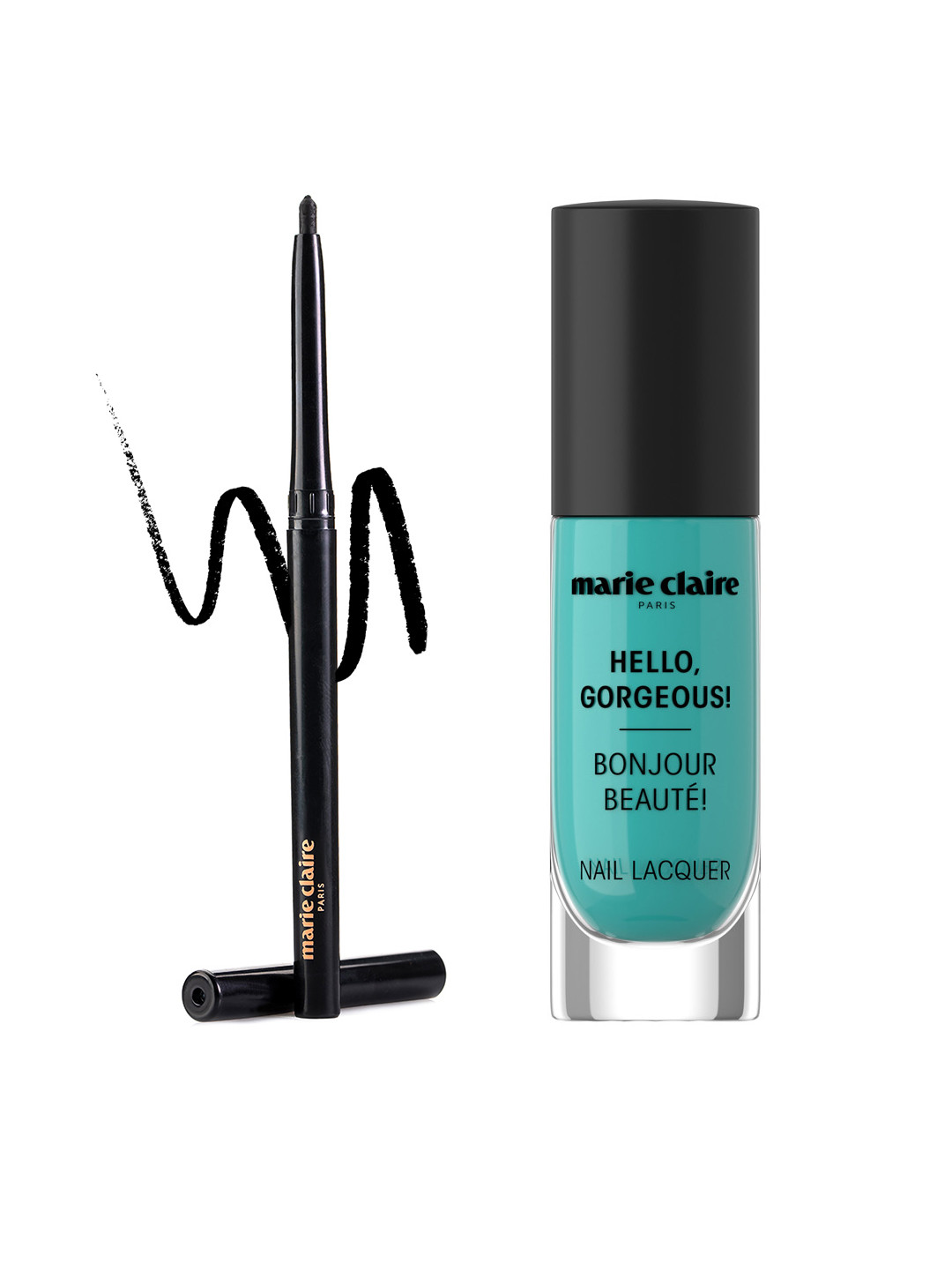 Buy Marie Claire Set Of Nail Lacquer & Kohl Me Baby Eye Kajal Nail
