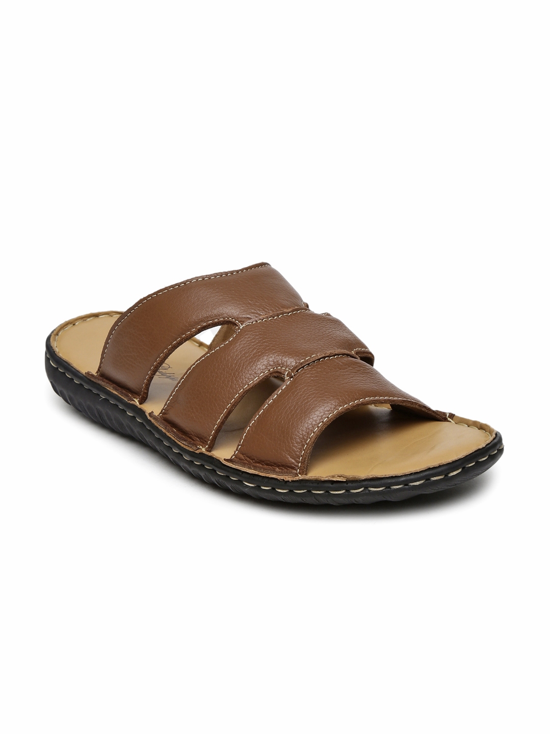 louis philippe men's leather sandals and floaters