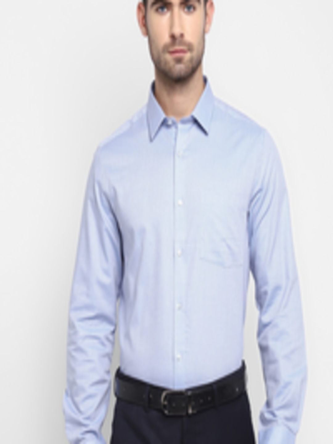 Buy Turtle Men Blue Printed Slim Fit Semiformal Shirt - Shirts for Men ...