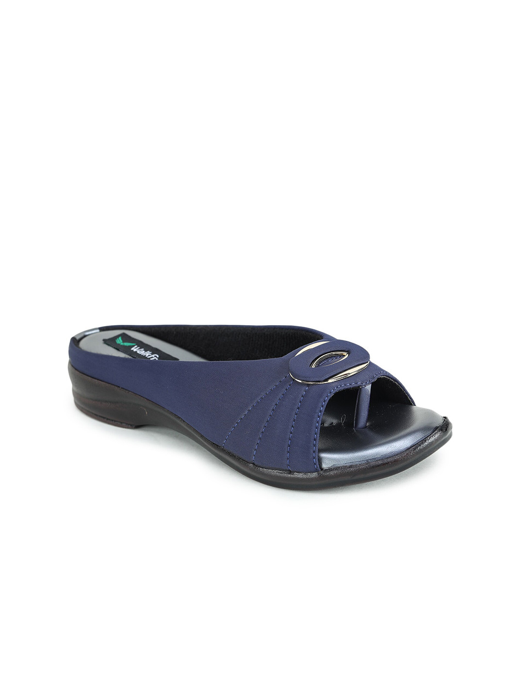 Buy Walkfree Navy Blue Comfort Sandals Heels for Women 15539504 Myntra
