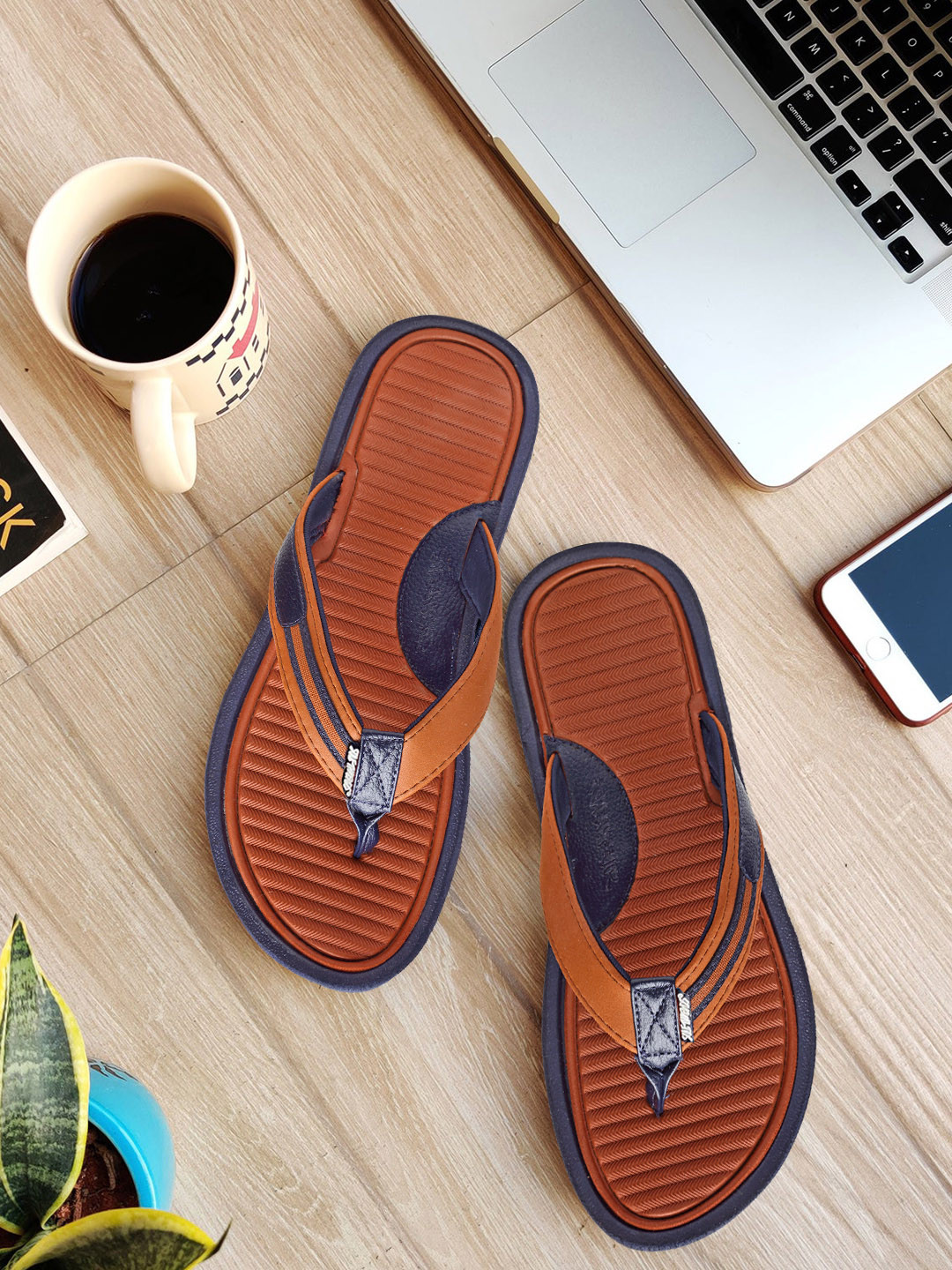 Buy Solethreads Men Tan Slip On Flip Flops - Flip Flops for Men