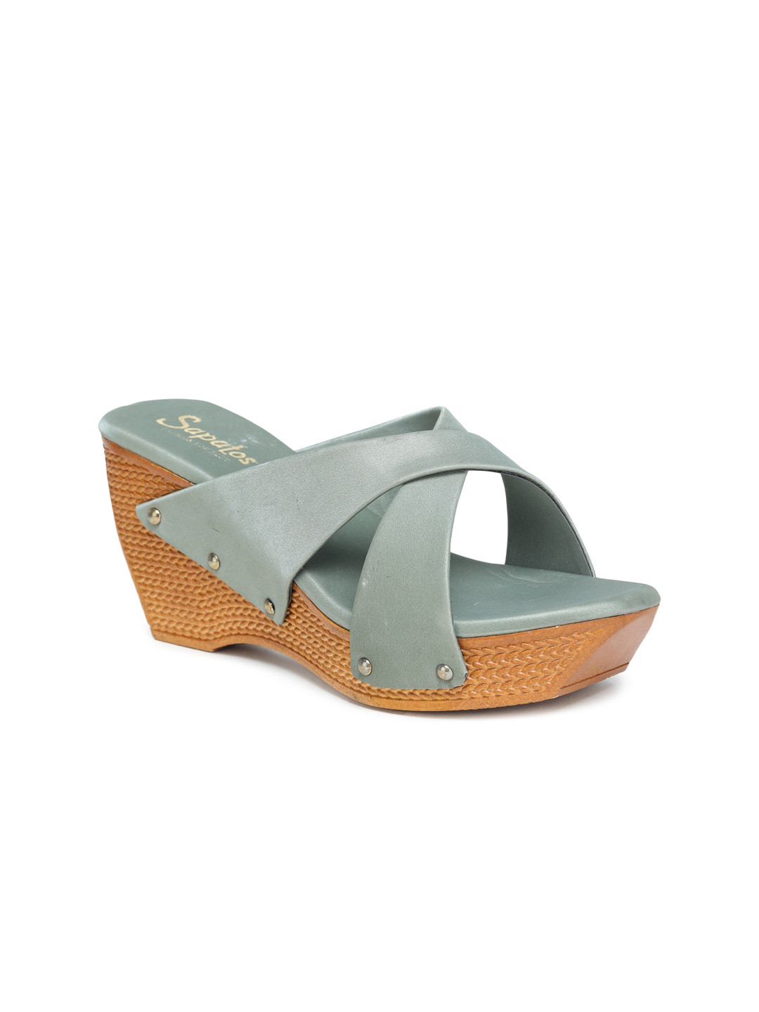 Buy SAPATOS Women Green Wedge Heels Heels for Women 15547556 Myntra