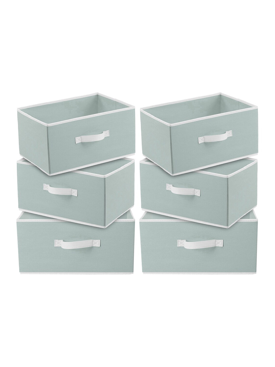 Buy Kuber Industries Set Of 6 Grey Solid Foldable Multi Purpose Storage