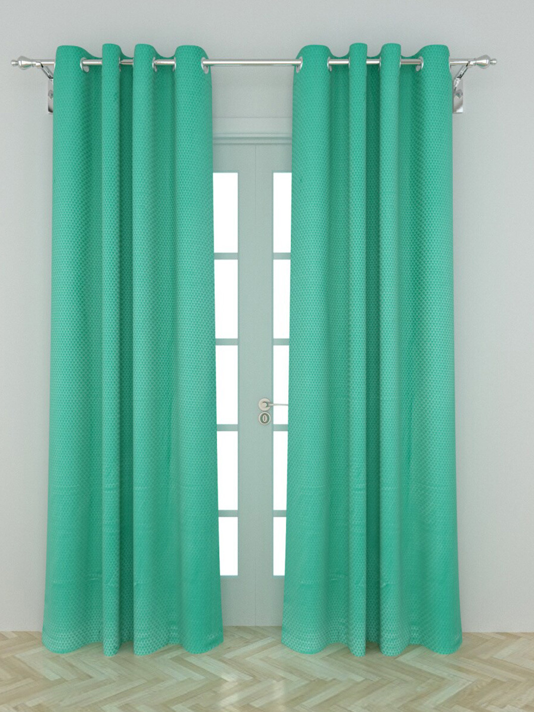 Buy Home Centre Blue Door Curtain Curtains And Sheers for Unisex