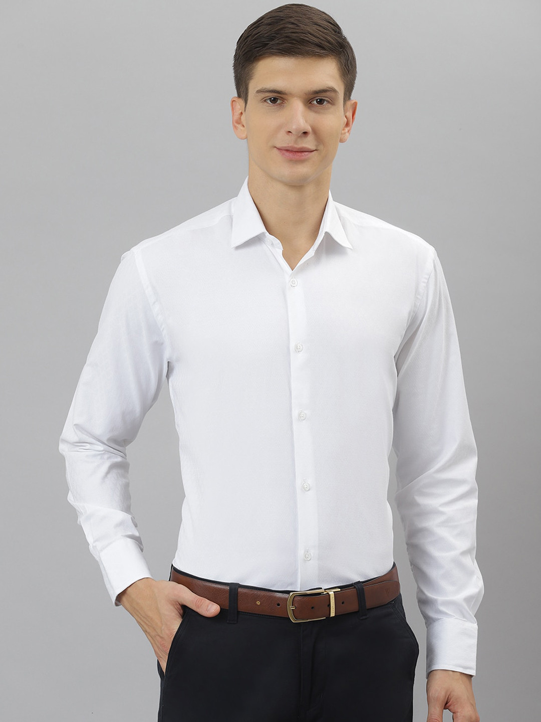 Buy Richlook Men White Slim Fit Opaque Formal Shirt Shirts for Men