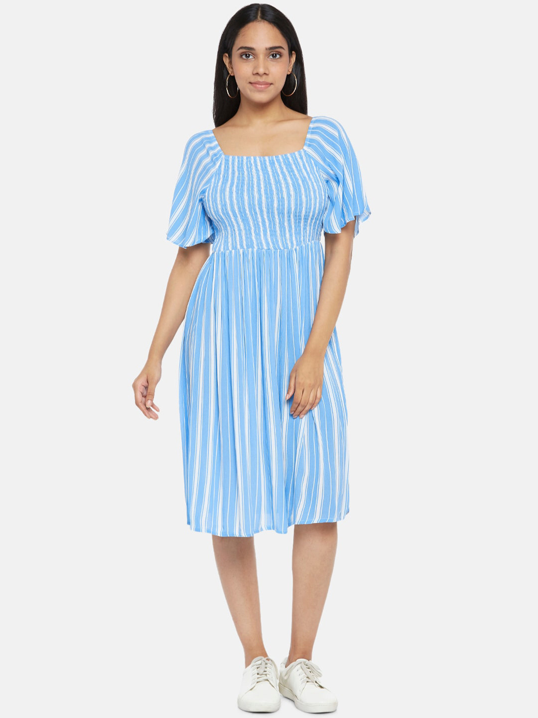 Buy Honey By Pantaloons Blue Striped Dress Dresses for Women 15561094