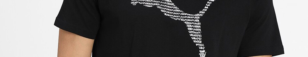 Buy Puma Men Cat Black Brand Logo Printed Regular Fit T Shirt - Tshirts ...