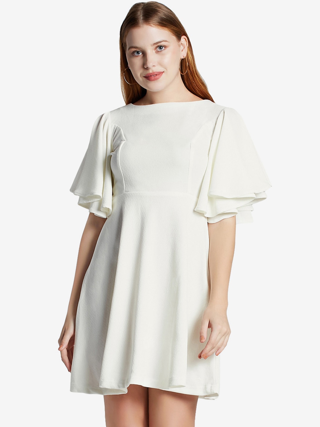 Buy Emmyrobe White Fit And Flare Dress Dresses For Women 15570080 Myntra 3640