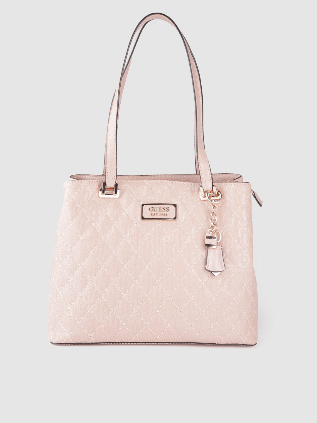 Buy GUESS Pink Brand Logo Textured Shoulder Bag Handbags for Women 15572318 Myntra