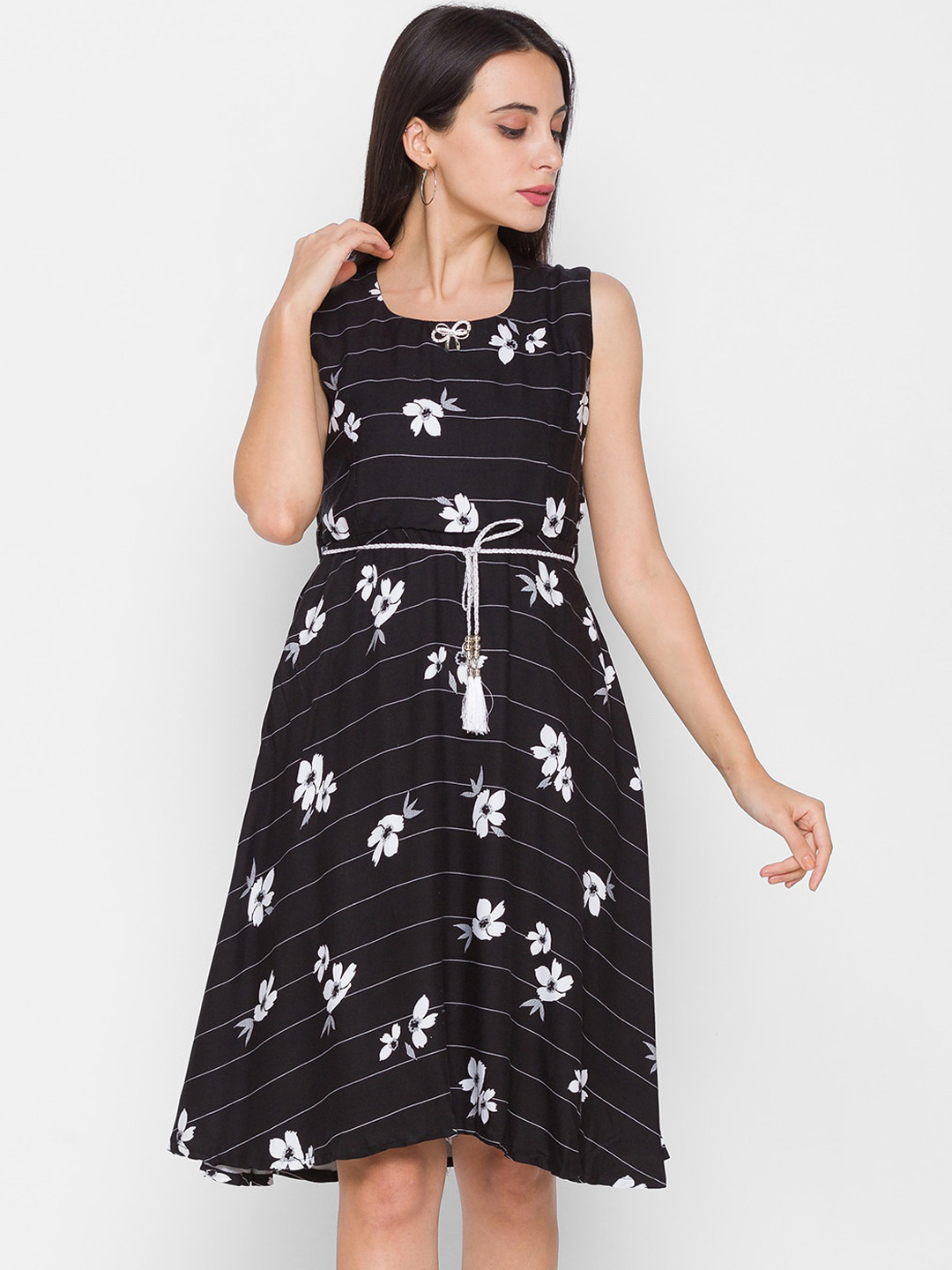 Buy ZOLA Black Floral Dress Dresses For Women 15578386 Myntra