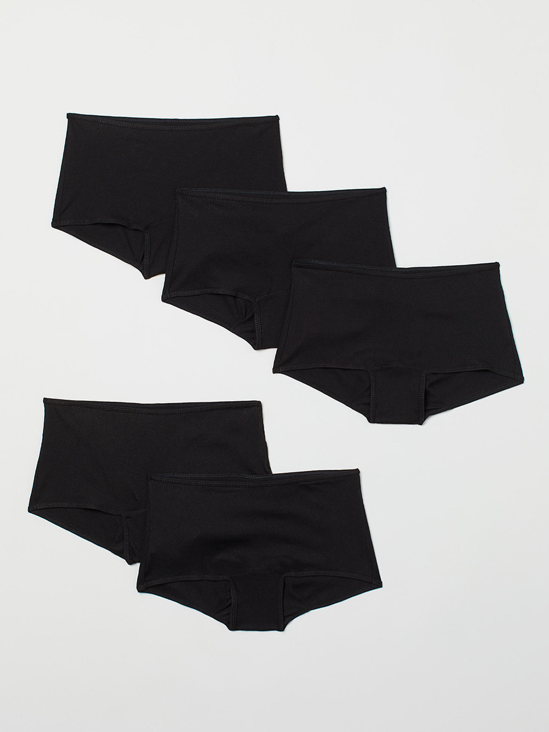 Buy H&M Women Black 5 Pack Cotton Shortie Briefs Briefs for Women