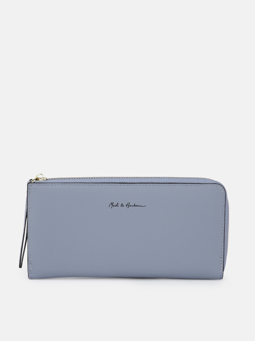 Buy Mast & Harbour Women Blue PU Zip Around Wallet Wallets for Women