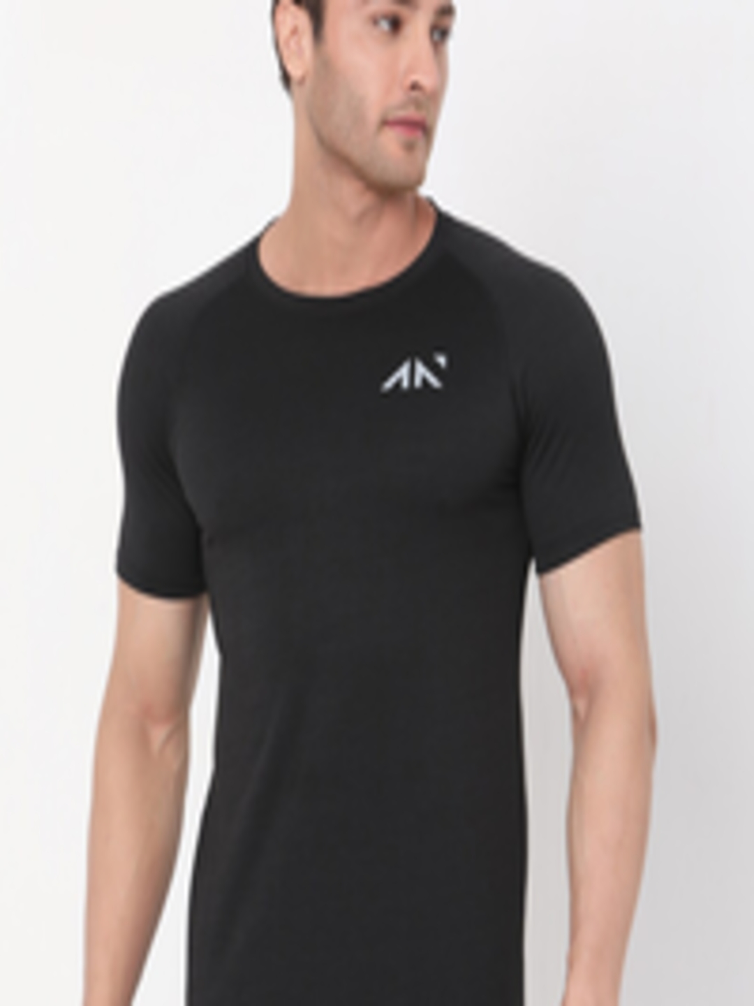 Buy AESTHETIC NATION Men Black Bolt Slim Fit T Shirt - Tshirts for Men ...
