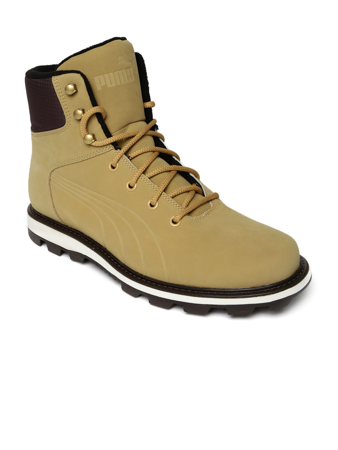 Buy Puma Men Beige Desierto Fun High Top Suede Sneakers Casual Shoes