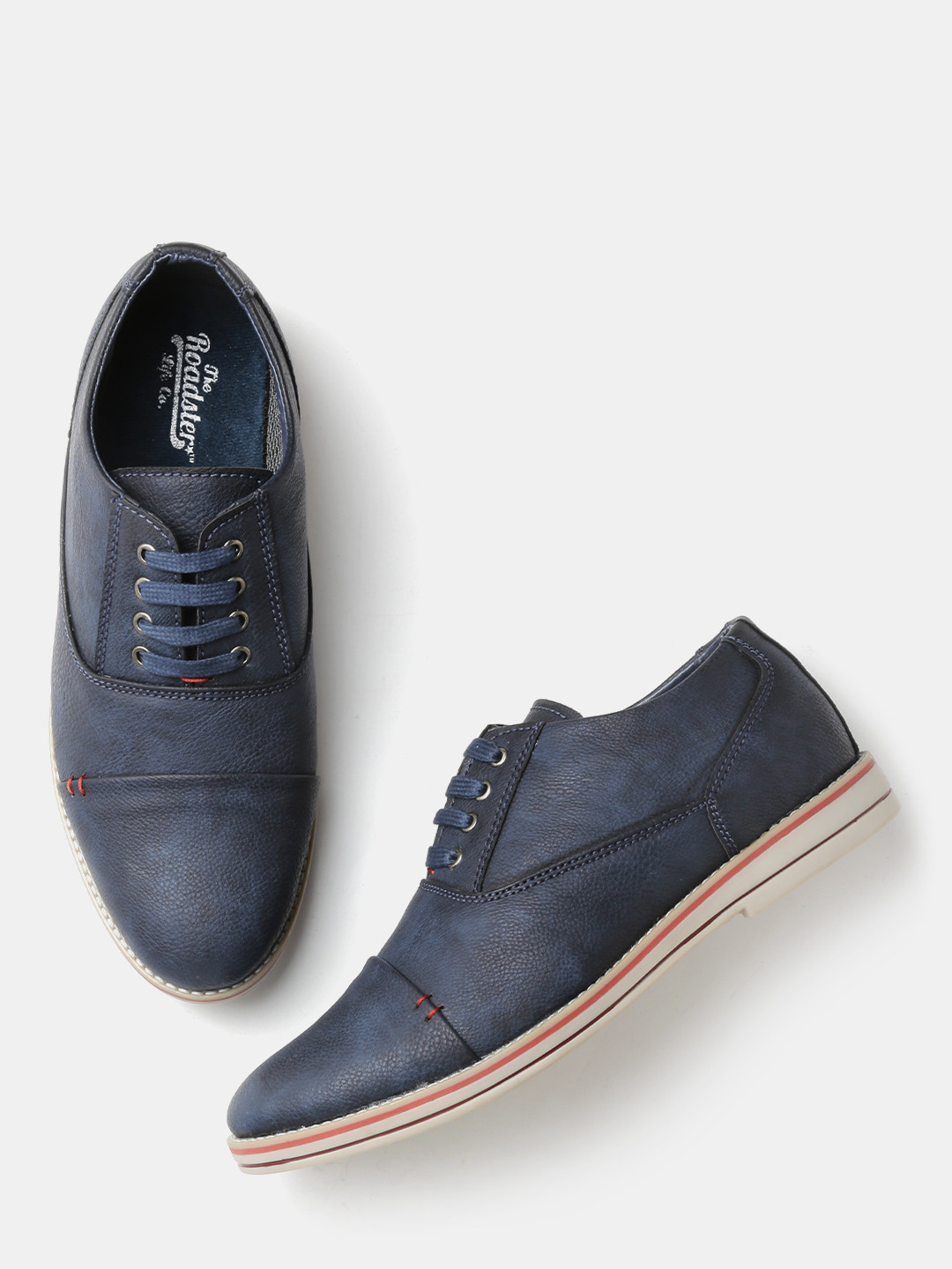 Buy Roadster Men Navy Blue Solid Oxfords Casual Shoes for Men 1559568