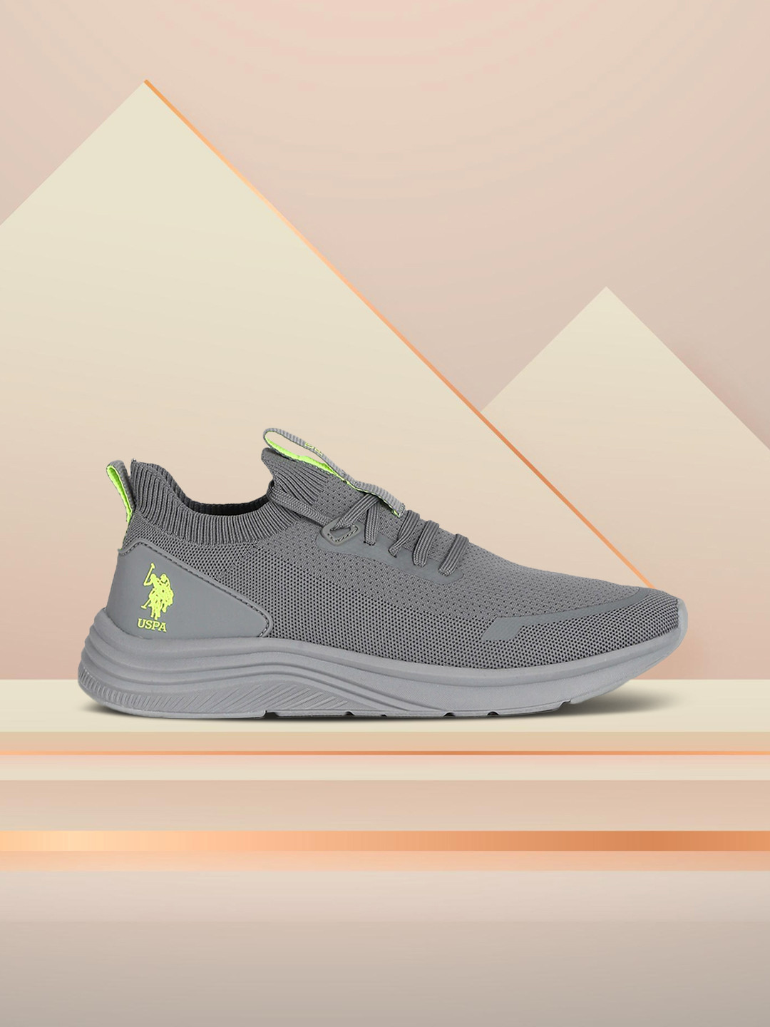 Buy U S Polo Assn Men Grey Textile Walking Shoes Sports Shoes for Men 15607962 Myntra