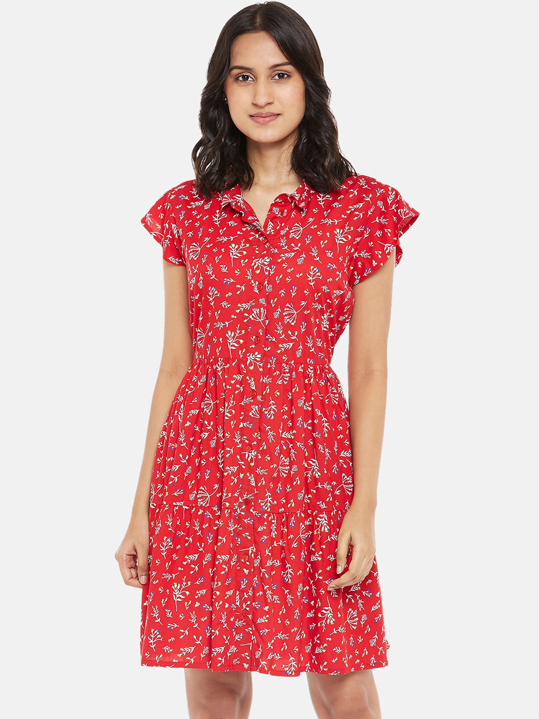 Buy People Woman Red Floral Dress Dresses for Women 15623652 Myntra