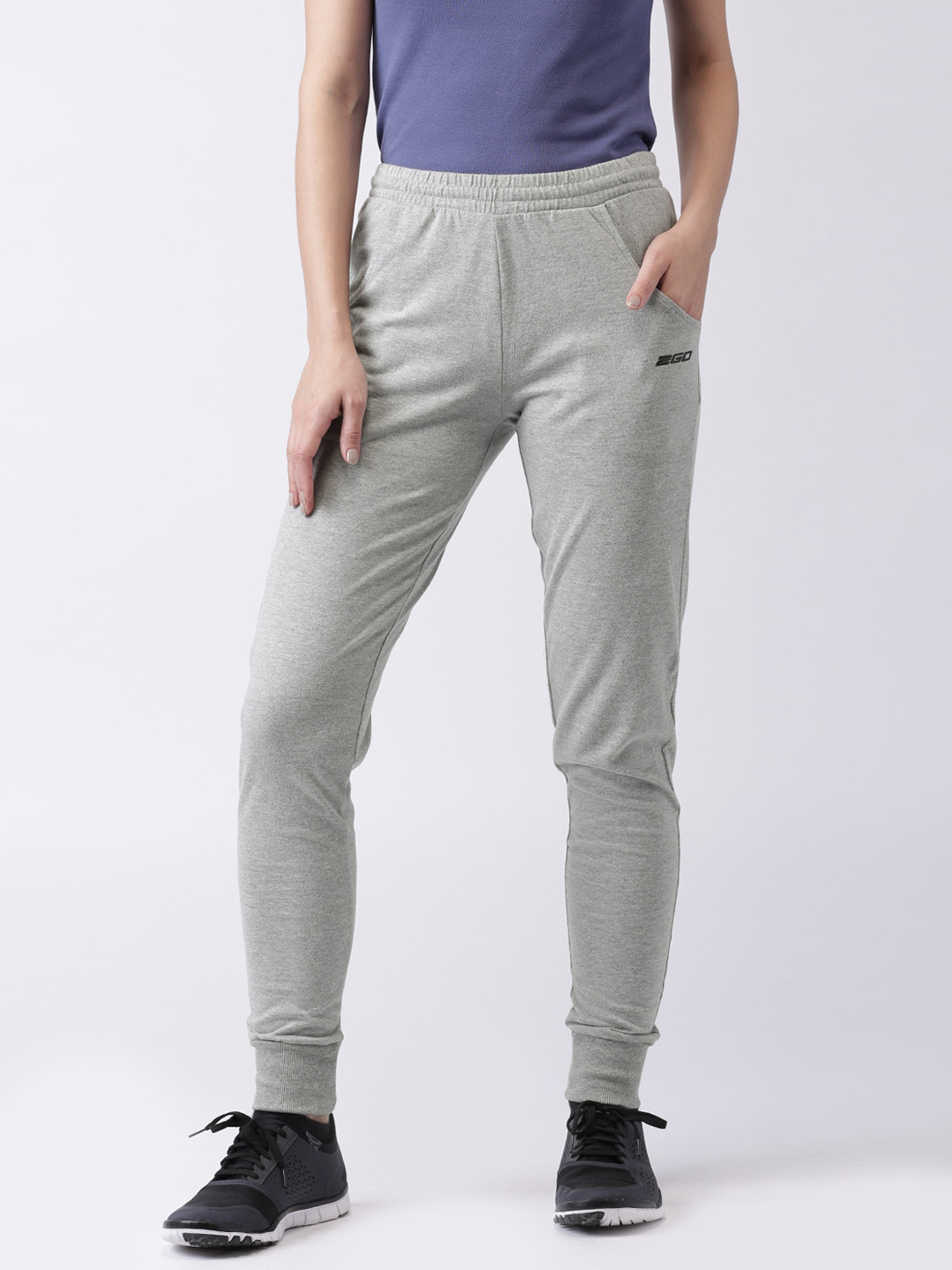 Buy 2GO Grey Melange Running Track Pants Track Pants for Women