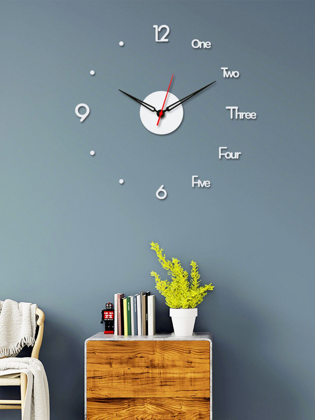 Buy WALLMANTRA White Contemporary Wall Clock Clocks for Unisex