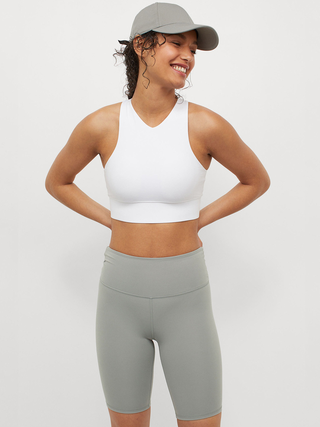 Buy H&M Woman Grey Sports Cycling Shorts Shorts for Women 15650698 Myntra