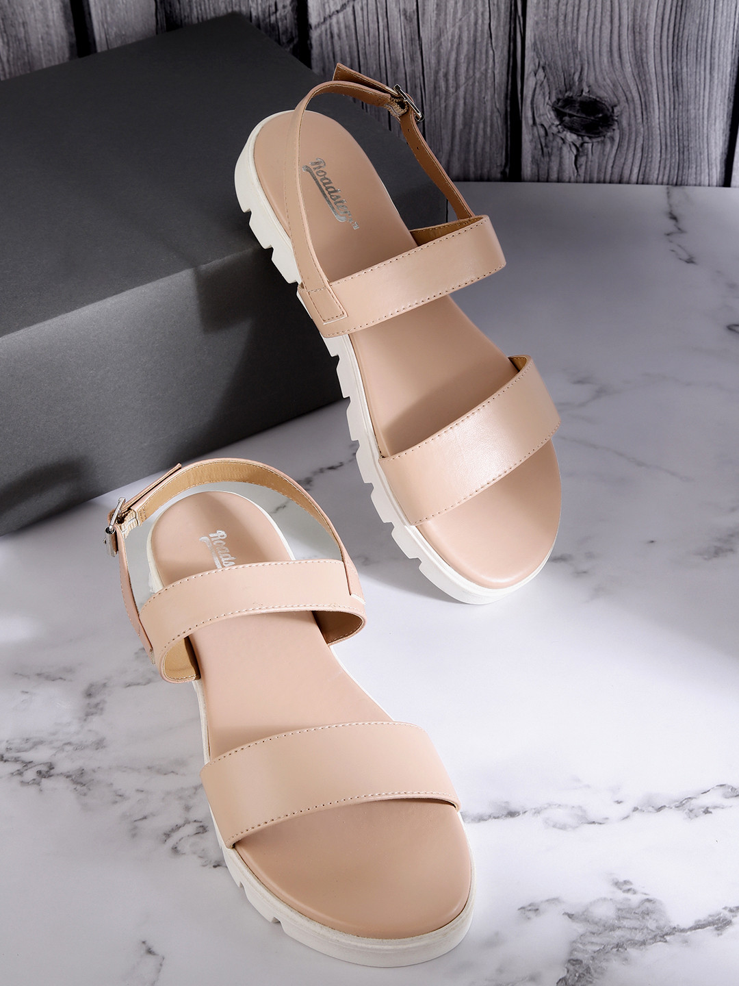 open toe flats women