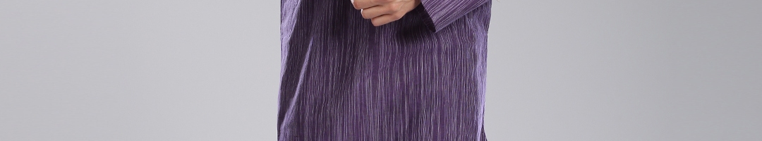 Buy Fabindia Men Purple Striped Kurta - Kurtas for Men 1566021 | Myntra