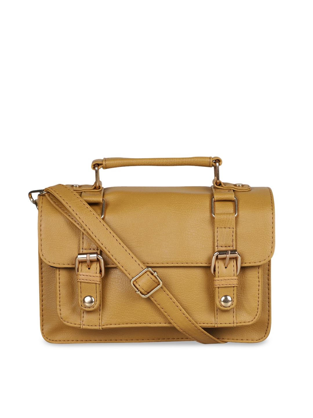 Buy Bagsy Malone Tan Brown PU Structured Sling Bag - Handbags for Women ...