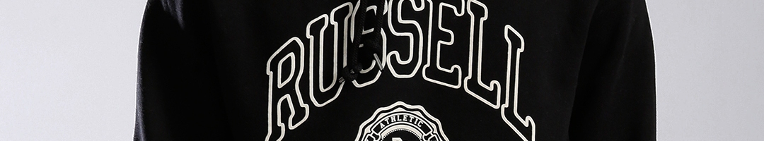 Buy Russell Athletic Black Printed Hooded Sweatshirt - Sweatshirts for Men 1566954 | Myntra