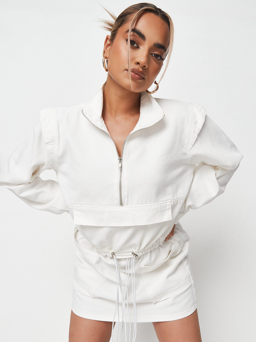 Missguided white sweatshirt Clearance