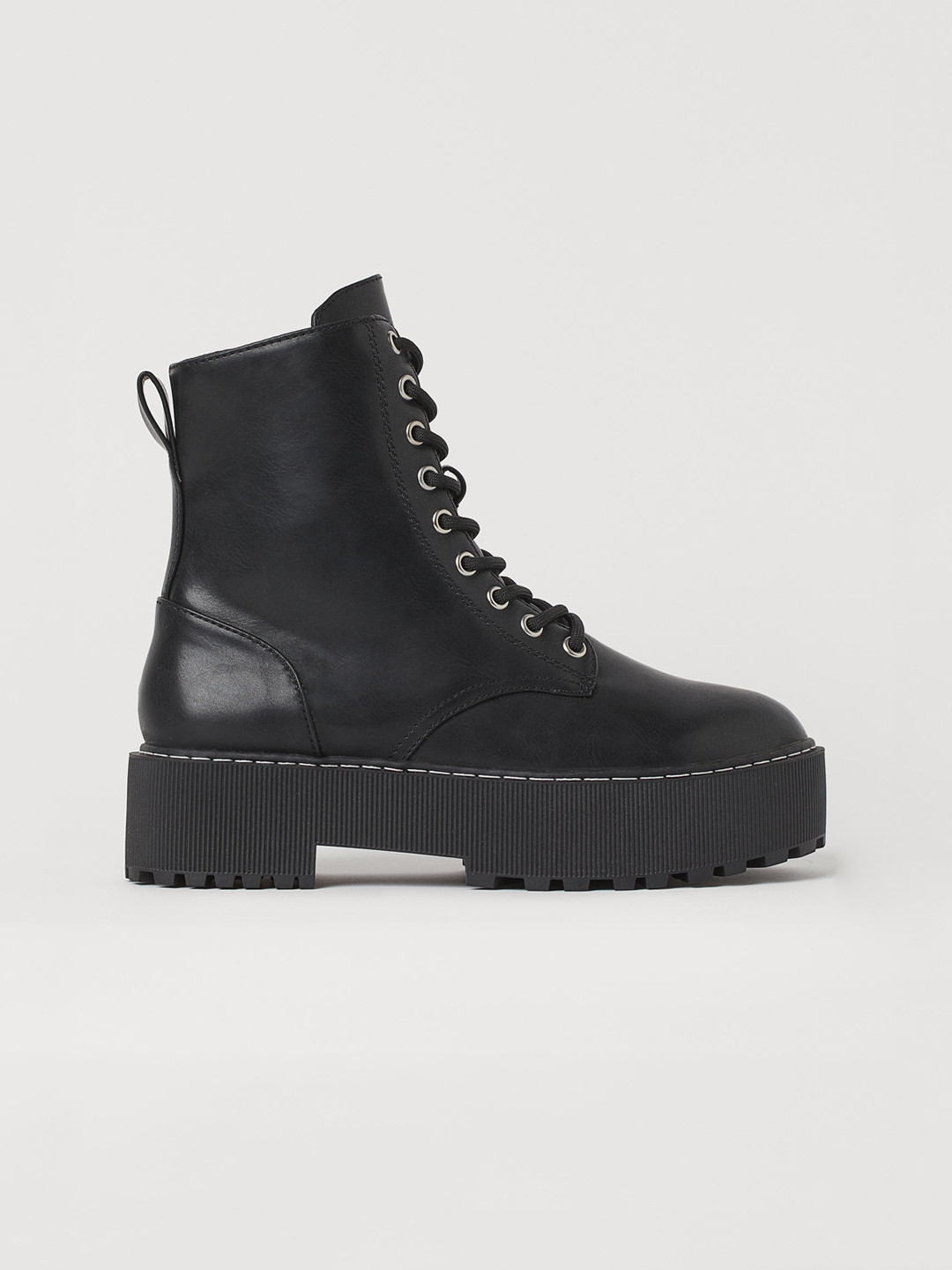 Buy H&M Women Black Solid Chunky Combat Boots Boots for Women