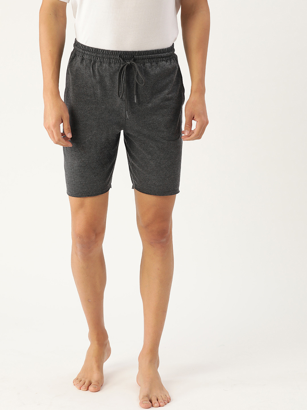 Buy ETC Men Charcoal Grey Solid Lounge Shorts Lounge Shorts for Men
