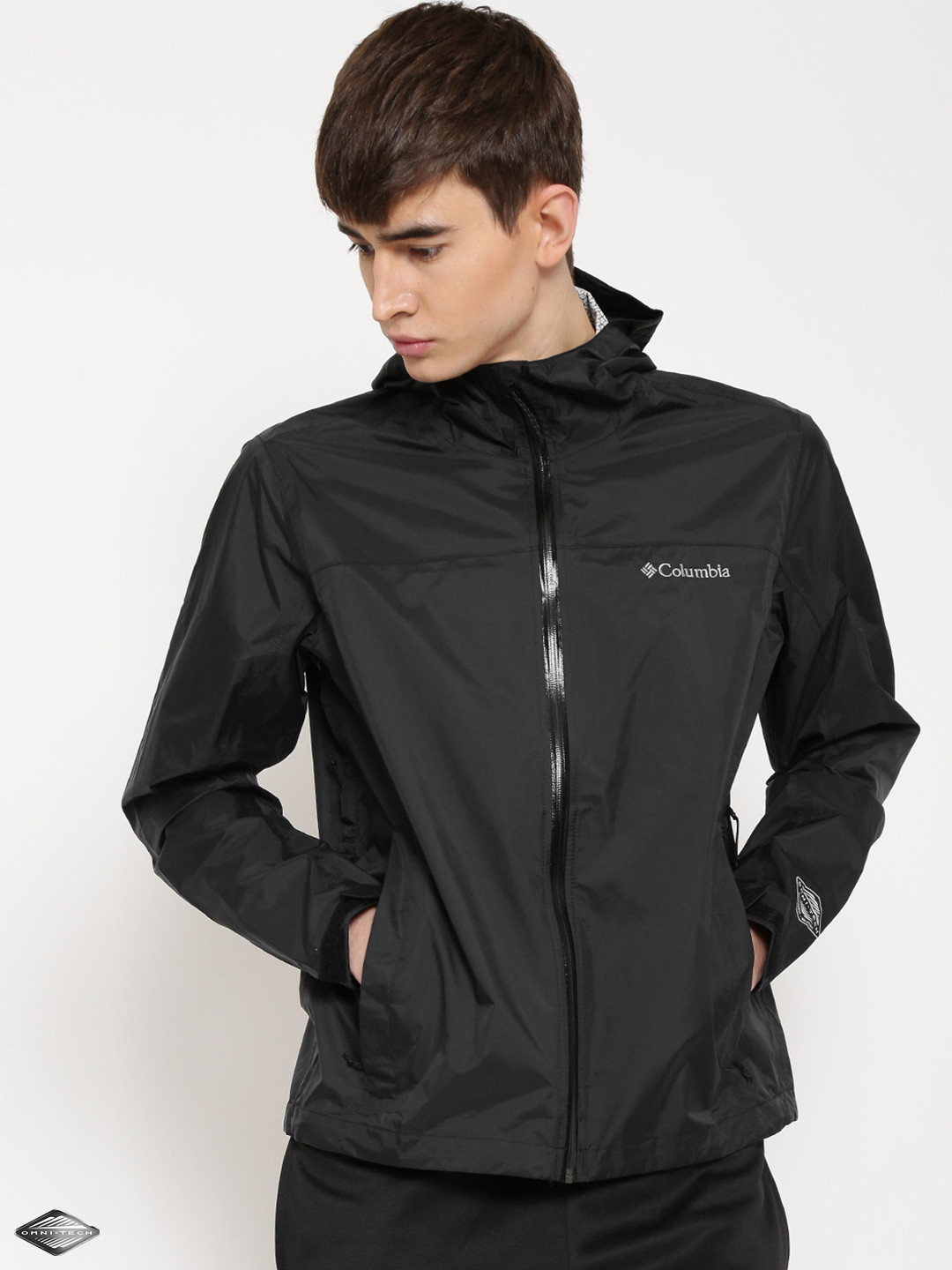Buy Columbia Black Evapouration Hooded Rain Jacket Rain Jacket for