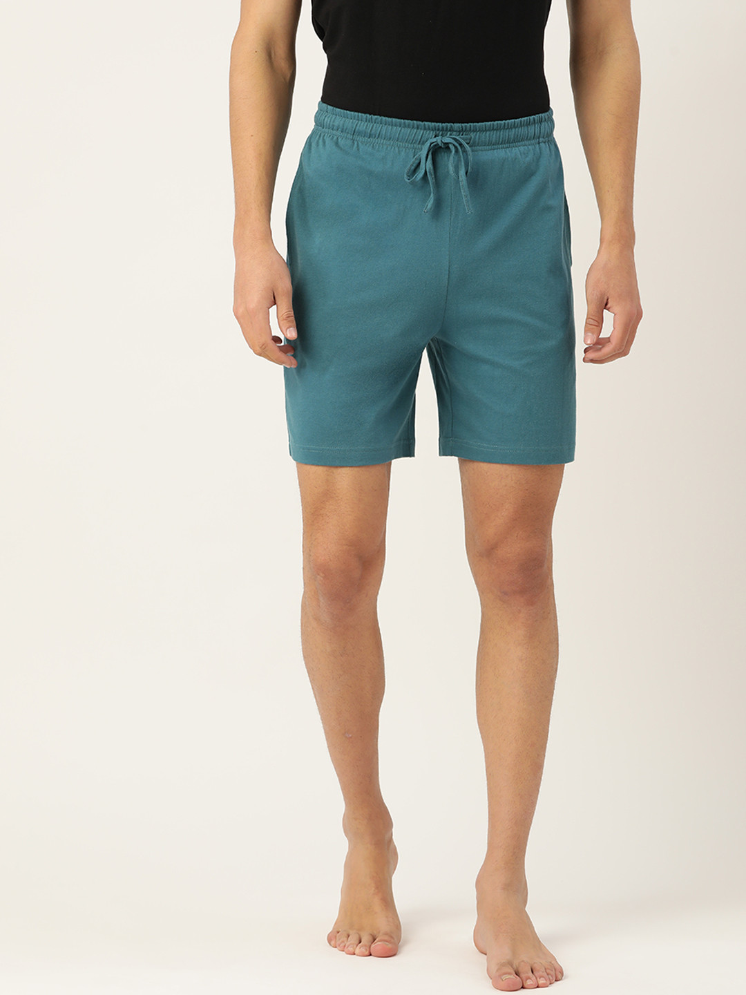 Buy ETC Men Teal Pure Cotton Lounge Shorts Lounge Shorts for Men