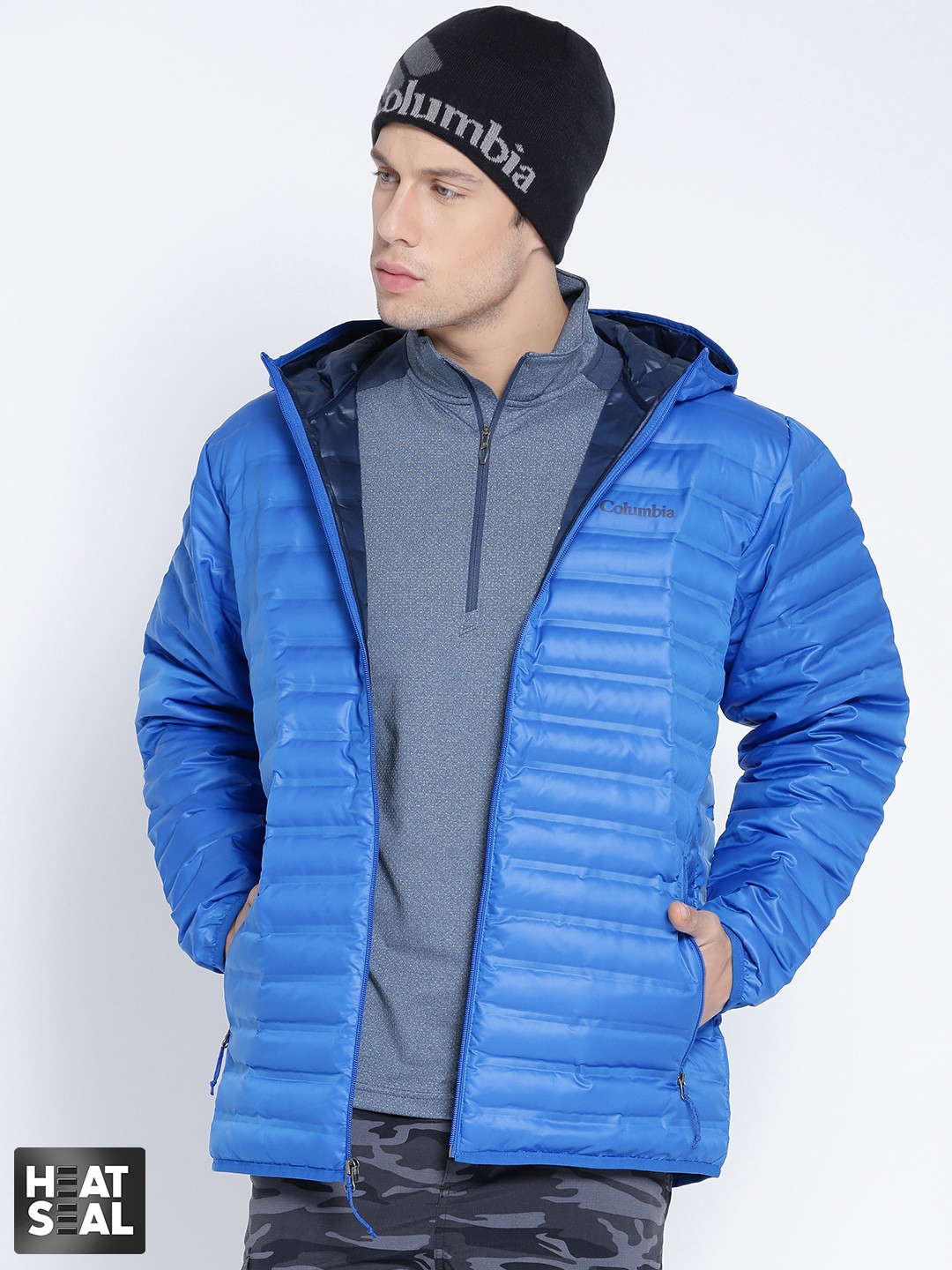 mens columbia puffer jacket with hood