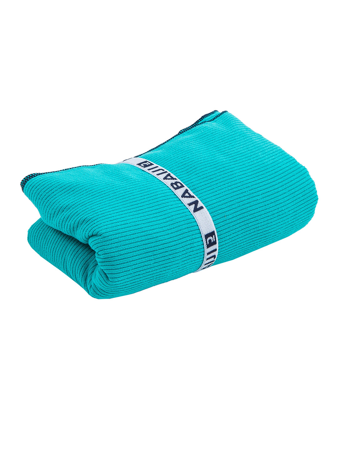 Buy Nabaiji By Decathlon Turquoise Blue Luxury Microfiber Striped Towel