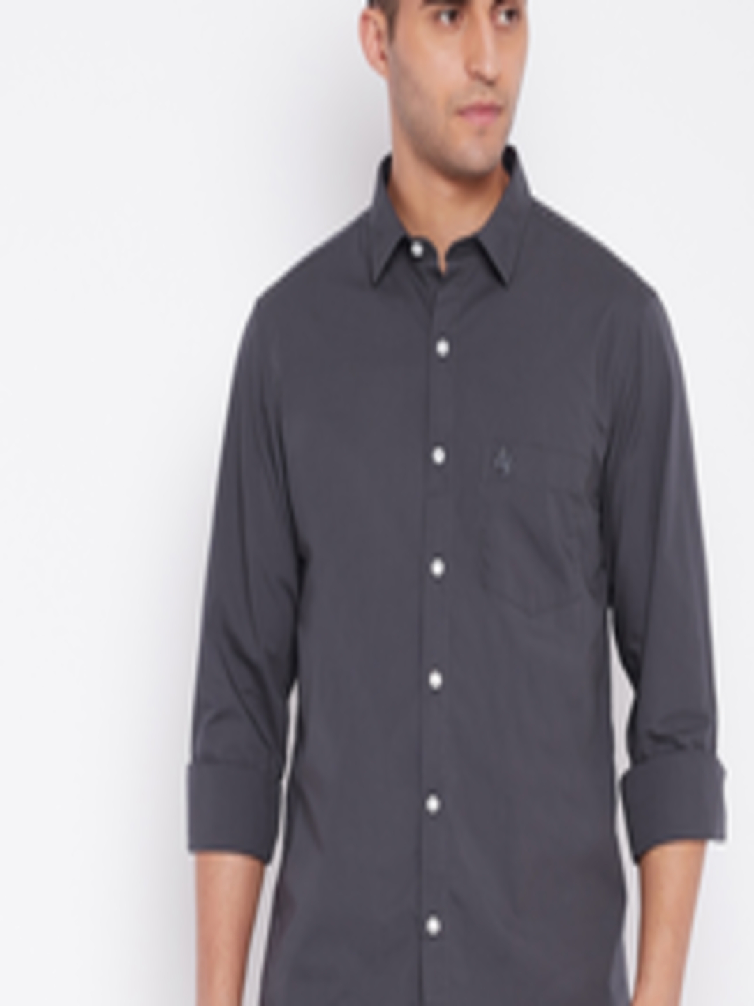 Buy Cantabil Men Grey Opaque Casual Shirt - Shirts for Men 15681824 ...