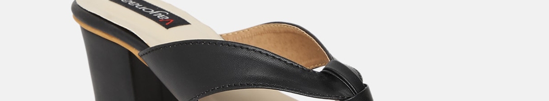 Buy VAYONAA Black Solid Block Sandals - Heels for Women 15687628 | Myntra