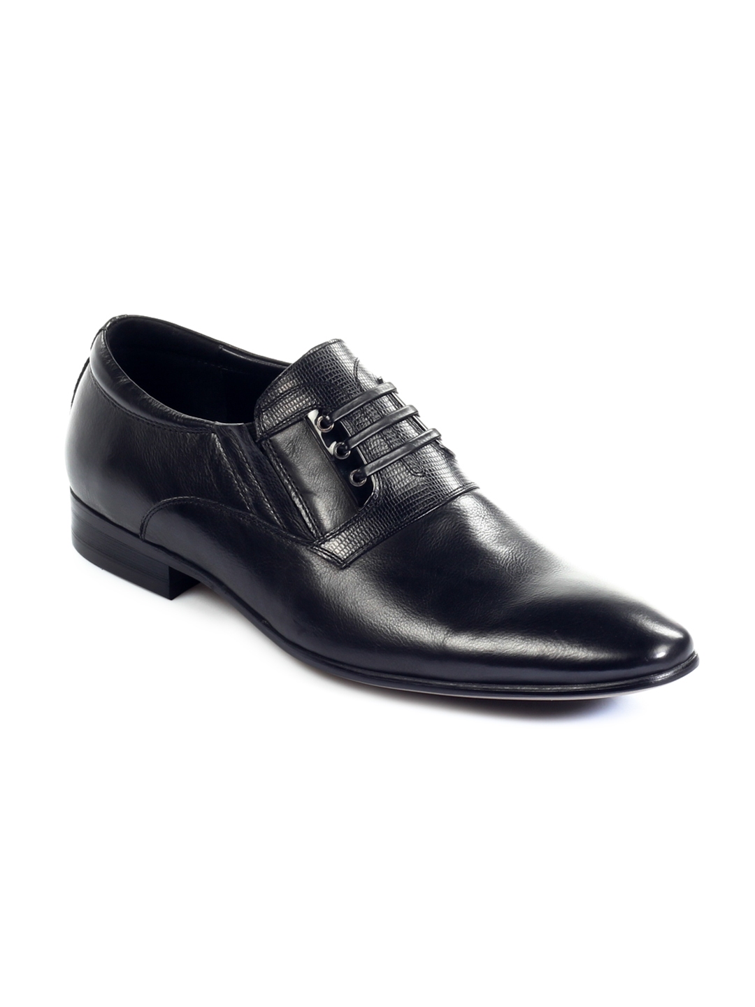 Buy Pavers England Men Black Leather Formal Shoes - Formal Shoes for ...