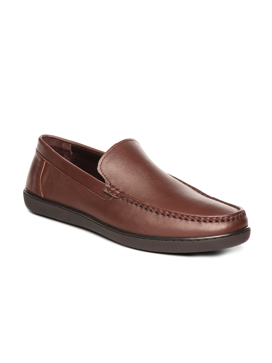 Buy Pavers England Men Brown Solid Loafers - Casual Shoes for Men ...
