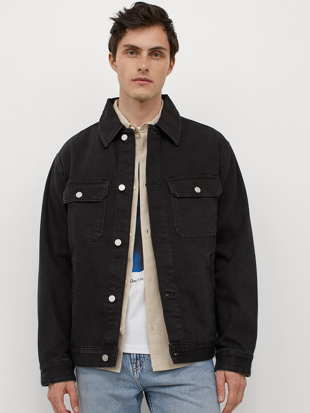 Buy H&M Men Black Twill Jacket Jackets for Men 15689096 Myntra
