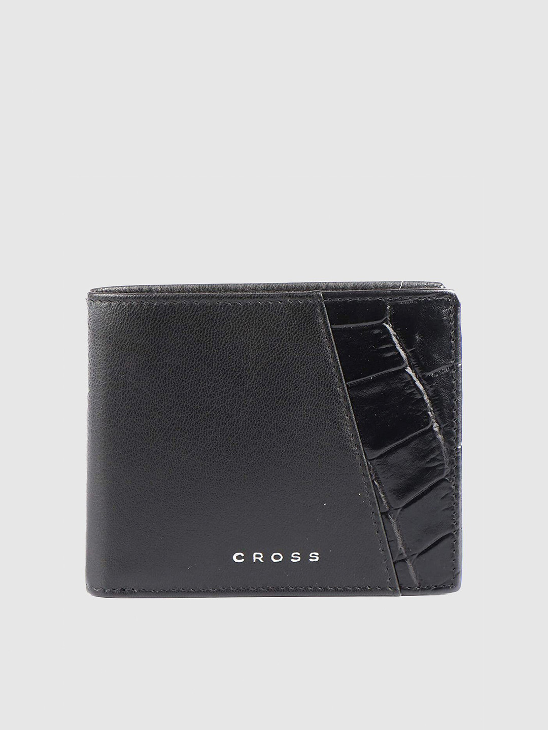 Buy Cross Men Black Textured Leather Two Fold Wallet Wallets for Men